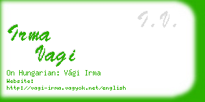 irma vagi business card